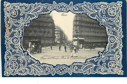 Carte Gaufrée - PARIS VIII - Place De L'Europe, Rue De Constantinople - Effet Dentelle - District 08