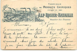 Belgique - MOUSTIER-LEZ-FRASNES - Fabrique De Produits Chimiques, Fondée En 1880 - Alf Rosier Bataille - Andere & Zonder Classificatie