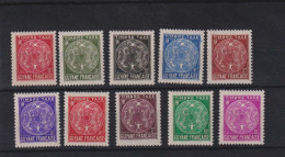 Guyane 1947 Série Taxe 22-31, 10 Val ** MNH - Neufs