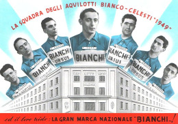 PHOTO CYCLISME REENFORCE GRAND QUALITÉ ( NO CARTE ) GROUPE TEAM BIANCHI 1949 - Cyclisme