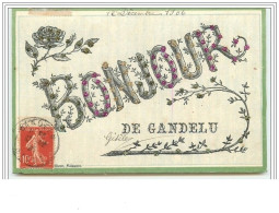 Bonjour De GANDELU (carte à Paillettes) - Sonstige & Ohne Zuordnung