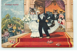 Illustrateur - Cortège Nuptial - Chats Habillés - Altri & Non Classificati