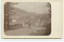 Carte Photo - WANGENBURG - Schmeetal 1908 - Une Famille Se Promenant Sur Un Chemin - Sonstige & Ohne Zuordnung