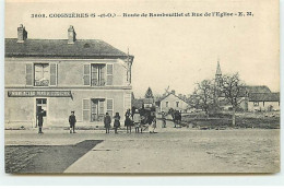 COIGNIERES - Route De Rambouillet Et Rue De L'Eglise - Momenceau, Vins Et Liqueurs - Other & Unclassified