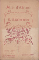 Partitions-JOIE D'AIMER Poésie De M De Féraudy, Musique De G Bérardi - Partitions Musicales Anciennes