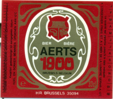 Oud Etiket Bier Aerts 1900  - Brouwerij / Brasserie Aerts Te Brussel - Beer