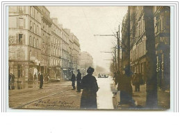 CLICHY Boulevard National Côté Du Pont Clichy Inondations 1910 - Clichy