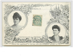 CHARTRES Mlle Rosa Blanche Mlle Valentine Belessort Carte Souvenir éditée Par Le Petit Journal - Chartres