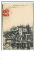 CHAMPIGNY-SUR-MARNE Inondations, Janvier Février 1910 Les Cyclistes Sur La Passerelle Du Marché - Champigny Sur Marne