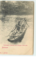 SURINAME - Boschnegers (Marous) Op De Rivier In Hun Cano - Suriname