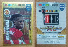 AC - 68 AARON WAN BISSAKA  MANCHESTER UNITED  IMPACT SIGNING  PANINI FIFA 365 2020 ADRENALYN TRADING CARD - Trading-Karten