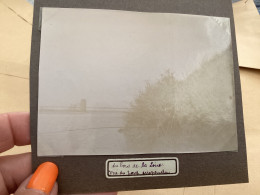 Photo Snapshot 1900 BOURDON-LANCY Au Bord De La Loire, Vue Du Pont Suspendu - Orte