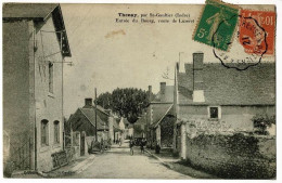 Thenay, Par St Gaultier - Entrée Du Bourg, Route De Luzeret - Circ 1921, Cachet Convoyeur Poitiers à Argenton S/Creuse - Other & Unclassified