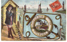 Carte à Système - Souvenir De PALAVAS - Bateaux Et Un Phare - Palavas Les Flots