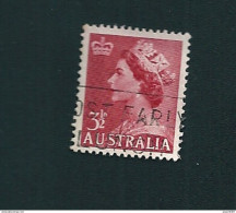 N° 198 Queen Elisabeth II Charnière   Australie (1953) Timbre Oblitéré 3 1/2  Australie - Oblitérés