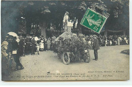 LISIEUX - Fêtes De Lisieux (Juin 1912) - Fête Des Fleurs Au Jardin Public - Char Fleuri Des Porteurs De Fils Des P.T.T. - Lisieux