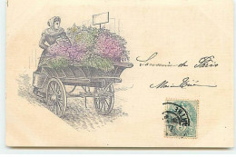 PARIS - Marchande De Fleurs - Dessin - Petits Métiers à Paris