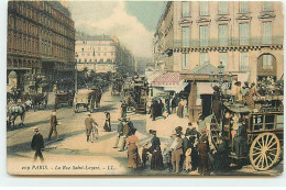 PARIS VIII - La Rue Saint-Lazare - Bus à Deux étages Tiré Par Des Chevaux Gare Des Batignolles - Distrito: 08