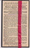 Devotie Doodsprentje Overlijden - Maria Muyssen Echtg Hector Knudde - Vlissegem 1871 - Menen 1932 - Obituary Notices