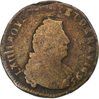 France, Louis XIV, Liard De France, 1695, Amiens, Cuivre, B, C2G:174 - 1643-1715 Louis XIV Le Grand