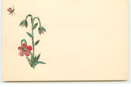 Représentation De Timbres - Cut Stamps - Insecte Près De Fleurs - Timbres (représentations)