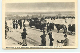 Canada - MONTREAL - Winter Sports On Top Of Mount Royal, Overlooking - Skieurs, Traîneaux - Montreal