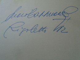 D203361  Signature -Autograph  - Piero Cappuccilli  Italian Opera Singer - Baritone - Verdi  1982  Rigoletto  Budapest - Singers & Musicians