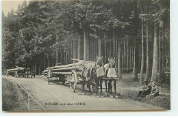 Allemagne - Gruss Aus Dem HARZ - Transport De Bois - Autres & Non Classés