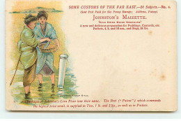 Publicité - Some Customs Of The Far East - Johnston's Maizette - Japanese Figher Girls - Werbepostkarten