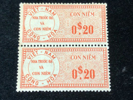Vietnam South Wedge Before 1975( 0 $ 20 The Wedge Has Not Been Used Yet) 2 Pcs 2 Stamps Quality Good - Sammlungen