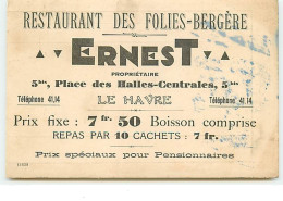 LE HAVRE - Restaurant Des Folies Bergères - Ernest - 5bis Place Des Halles Centrales - Sin Clasificación