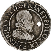 France, 1/4 Franc Col Fraisé, 1577, Rouen, Argent, TB+, Gadoury:480 - 1574-1589 Henri III