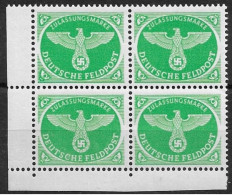 DEUTSCHES  REICH 1944  Feldpost 4 **  Aigle Armoirie De L'état  BL4 - Feldpost 2e Wereldoorlog