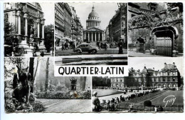 CPSM 9 X 14  PARIS  Et Ses Merveilles Quartier Latin  Le Panthéon  La Place Et La Fontaine St Michel  Façade Extérieur * - Panthéon