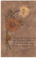 Fleurs Séchées Collées - Lamartine - Des Plus Doux Sentiments ... Je Vous Aime - Blumen