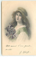 M.M. Vienne N°322 - Wichera - Jeune Femme Avec Un Bouquet De Fleurs - Vrouwen