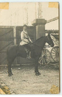 Carte Photo - Officier Sur Son Cheval - Otros & Sin Clasificación