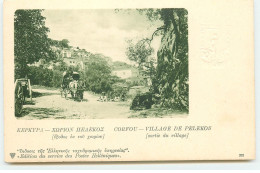 GRECE - CORFOU - Village De Pelekos (sortie Du Village) - Entier Postal - Grèce