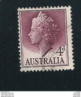 N° 294 Elizabeth II 4d  Timbre Stamp  Australie (1957) Oblitéré Timbre Australie - Usados