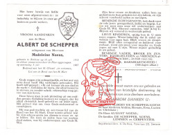 DP Albert De Schepper 52j. ° Stekene 1915 † 1967 X Madeleine Noens // Lemmen Cerpentier - Devotion Images
