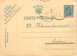 Romania Postal Card Royalty Franking Stamps Cluj 1931 - Romania