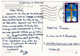 AUTRICHE N°2079 (y&t) Salzburg 30 Avril 1998 Pour Montigny-lès-Metz / 1200ans Archevêché - CP Salzburg - Lettres & Documents