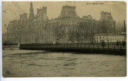 CPA 9 X 14  PARIS Crue De La Seine  Pont D'Arcole Le 27 Janvier 1910    Inondations - La Crecida Del Sena De 1910