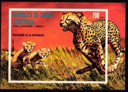 äquatorial Guinea Block 146 Postfrisch Gepard, Wildtiere #NF475 - Äquatorial-Guinea