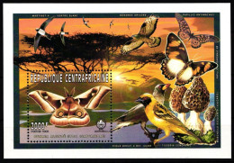 Zentralafr. Republik Block 588 A Postfrisch Schmetterlinge #NF476 - Centraal-Afrikaanse Republiek