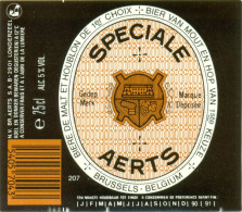 Oud Etiket Bier Speciale Aerts 25 Cl  - Brouwerij / Brasserie Aerts Te Brussel - Cerveza