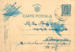 Romania Postal Card Royalty Franking Stamps Timisoara Cluj - Roumanie