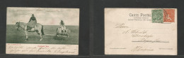 URUGUAY. 1905 (28 July) Mont - Germany, Hangen. Fkd Fine Early Photo Ppc. "Acarreando Agua" - Uruguay