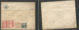 SALVADOR, EL. 1933 (11 Febr) GPO - Londres, UK. Presidencia Republica Multifkd Env Airmail Usage + Ovptd At 45c Rate, Ti - El Salvador