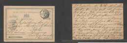 HONG KONG. 1896 (30 Jan) GPO - Switzerland, Basel (29 Febr, Leap Year) 4c Green Grey Stat Card, Cds + Arrival Alongside. - Sonstige & Ohne Zuordnung
